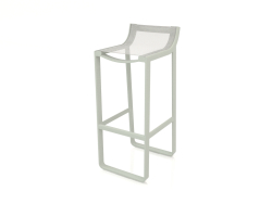 Stool with a low back (Cement gray)