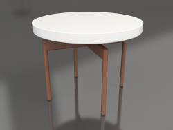 Round coffee table Ø60 (White, DEKTON Zenith)