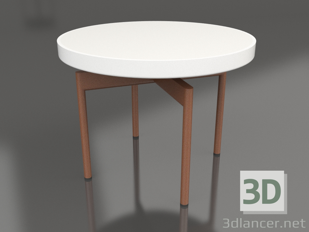 modello 3D Tavolino rotondo Ø60 (Bianco, DEKTON Zenith) - anteprima