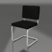 3d model Silla cepillada Ridge Rib (negro) - vista previa