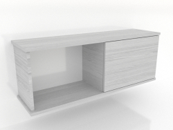 Hängeregal SHELF (mit 1 offenen Fach links) 1000 mm (weiß RAL 9010)