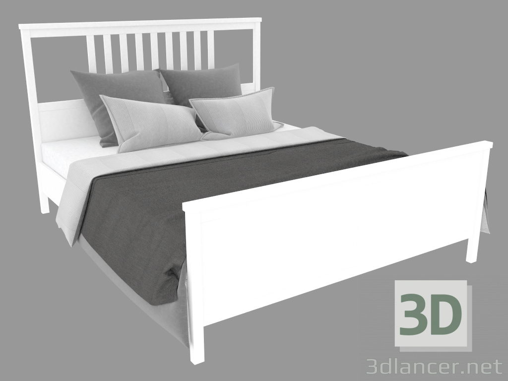 3D modeli Çift kişilik yatak Hemmes (211x174) - önizleme