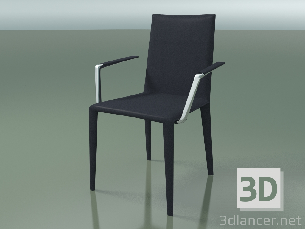 3D Modell Stuhl 1702BR (H 85-86 cm, hartes Leder, mit Armlehnen, Volllederausstattung) - Vorschau