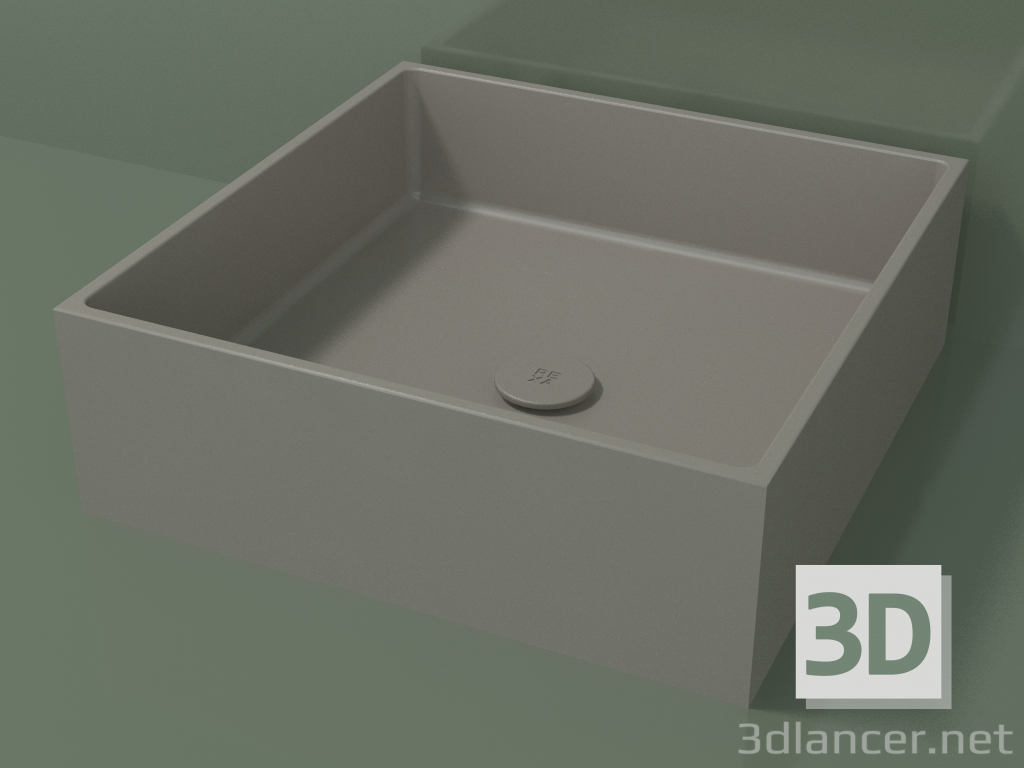 3D Modell Waschtischplatte (01UN21301, Ton C37, L 48, P 48, H 16 cm) - Vorschau
