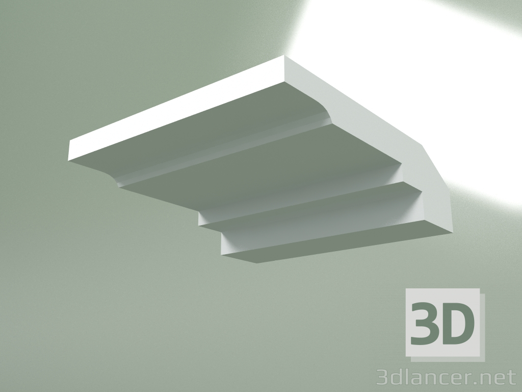 modello 3D Cornicione in gesso (zoccolo a soffitto) KT013 - anteprima