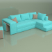 3d model Corner sofa Marseille (turquoise) - preview