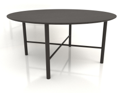 Table à manger DT 02 (option 2) (D=1600x750, bois marron foncé)