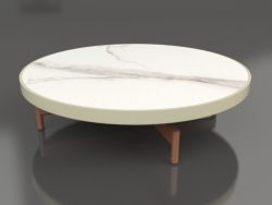 Round coffee table Ø90x22 (Gold, DEKTON Aura)