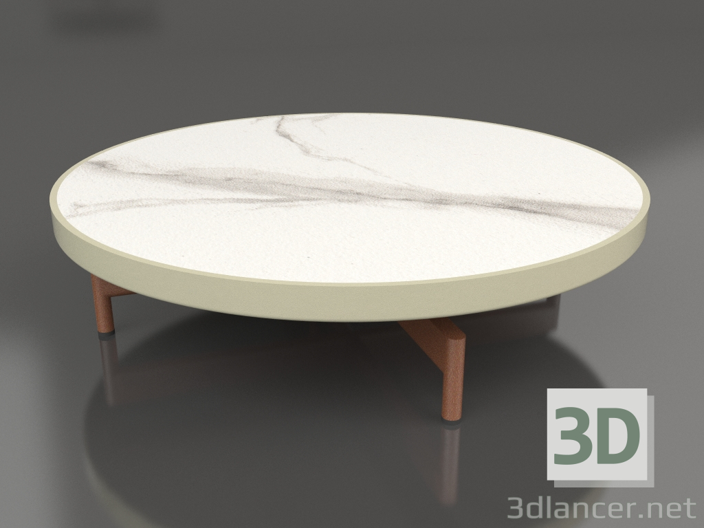 modello 3D Tavolino rotondo Ø90x22 (Oro, DEKTON Aura) - anteprima