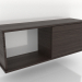 3d model SHELF hanging shelf (with 1 open section on the left) 1000 mm (ash walnut) - preview