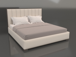 Cama doble suave Modena con marco de canal vertical