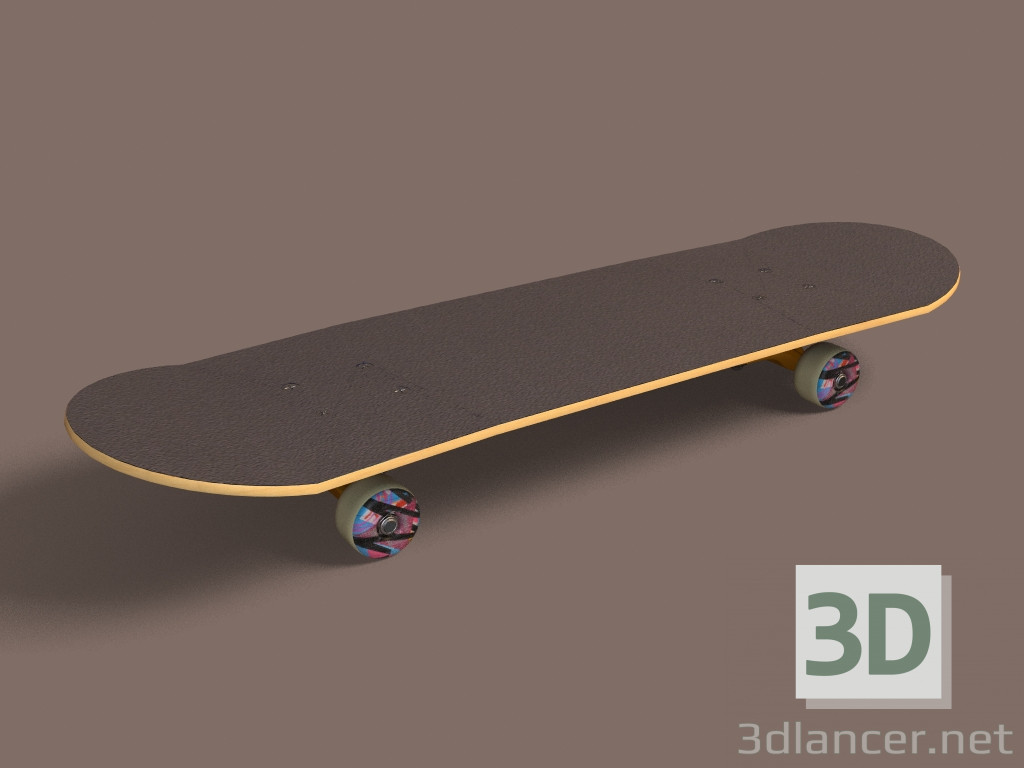 3d Скейтборд модель купить - ракурс