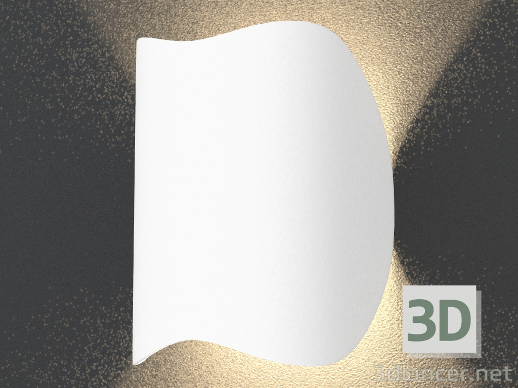 modello 3D lampada a LED da parete False (DL18622_01 Bianco) - anteprima