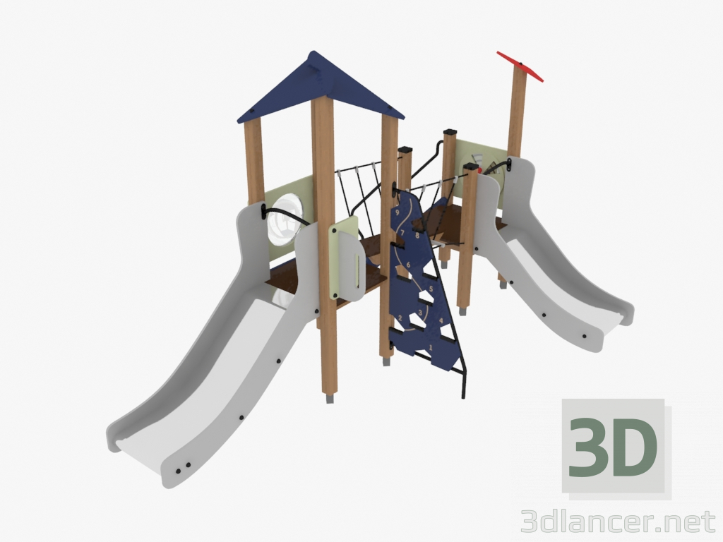 3d model Children's play complex (4416) - preview