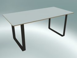 Table 70/70, 170x85cm (Blanc, Noir)