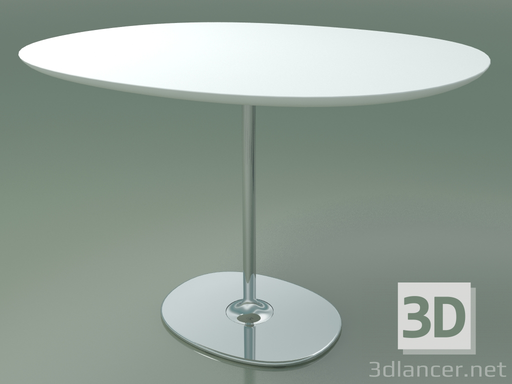 modello 3D Tavolo ovale 0642 (H 74 - 90x108 cm, F01, CRO) - anteprima