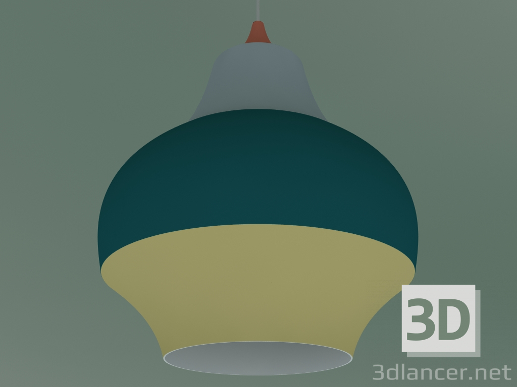 3d model Pendant lamp CIRQUE 380 (60W E27, RED TOP) - preview