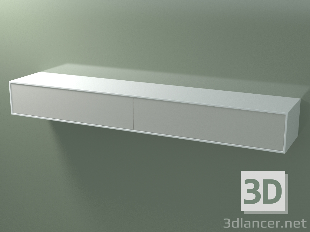 3D Modell Doppelbox (8AUGAА02, Gletscherweiß C01, HPL P02, L 192, P 36, H 24 cm) - Vorschau