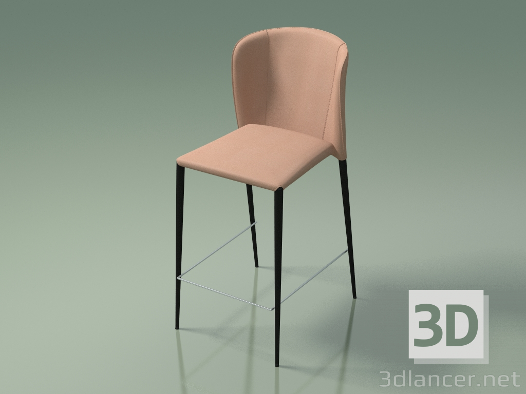 modello 3D Sedia da mezzo bar Arthur (110136, cappuccino) - anteprima