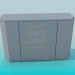 3d model Chest of drawers with cut corners - preview