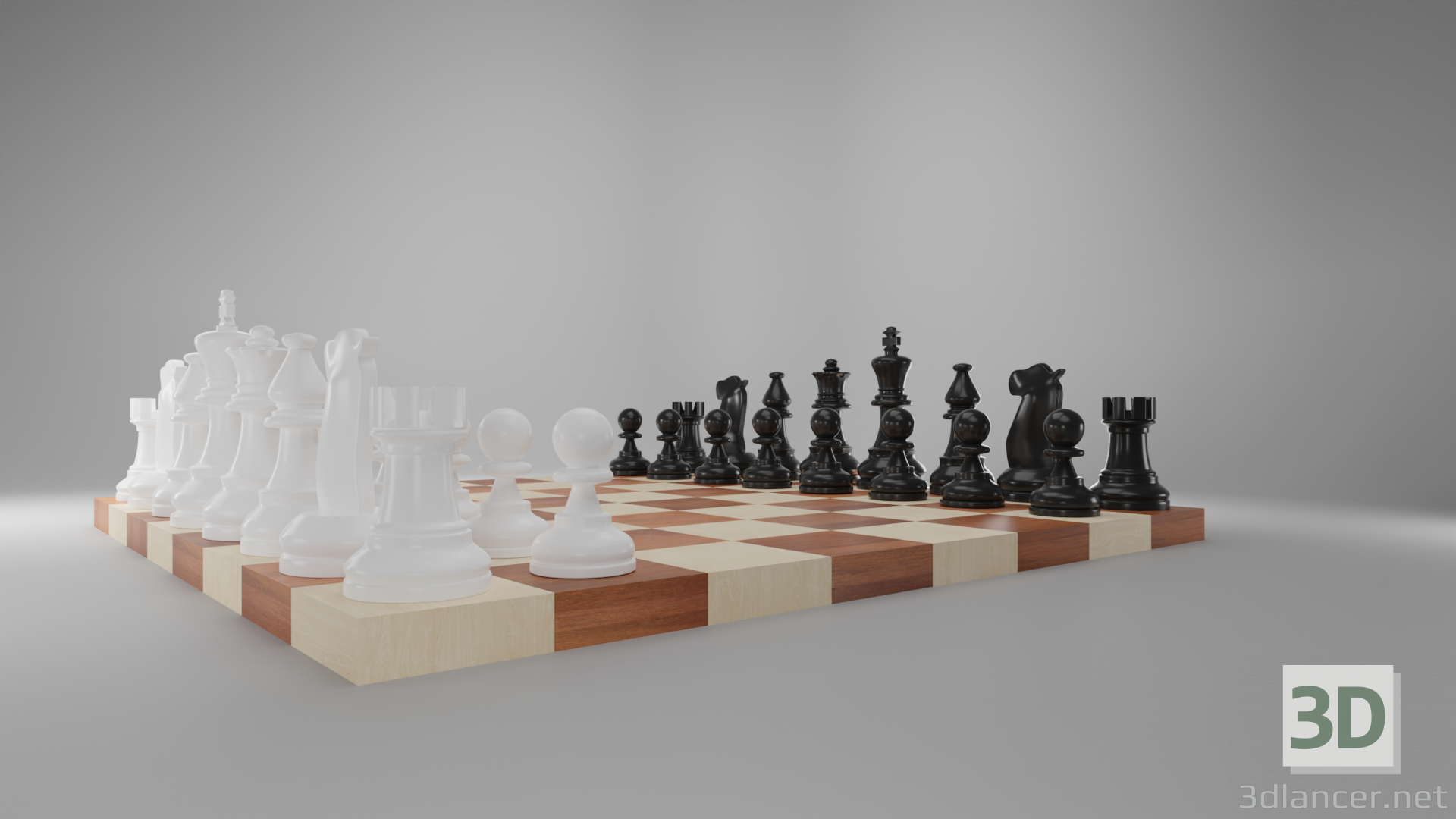 3d Шахматы chess модель купить - ракурс