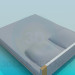 3D modeli Yatağın düşük bir baş ile yatak - önizleme