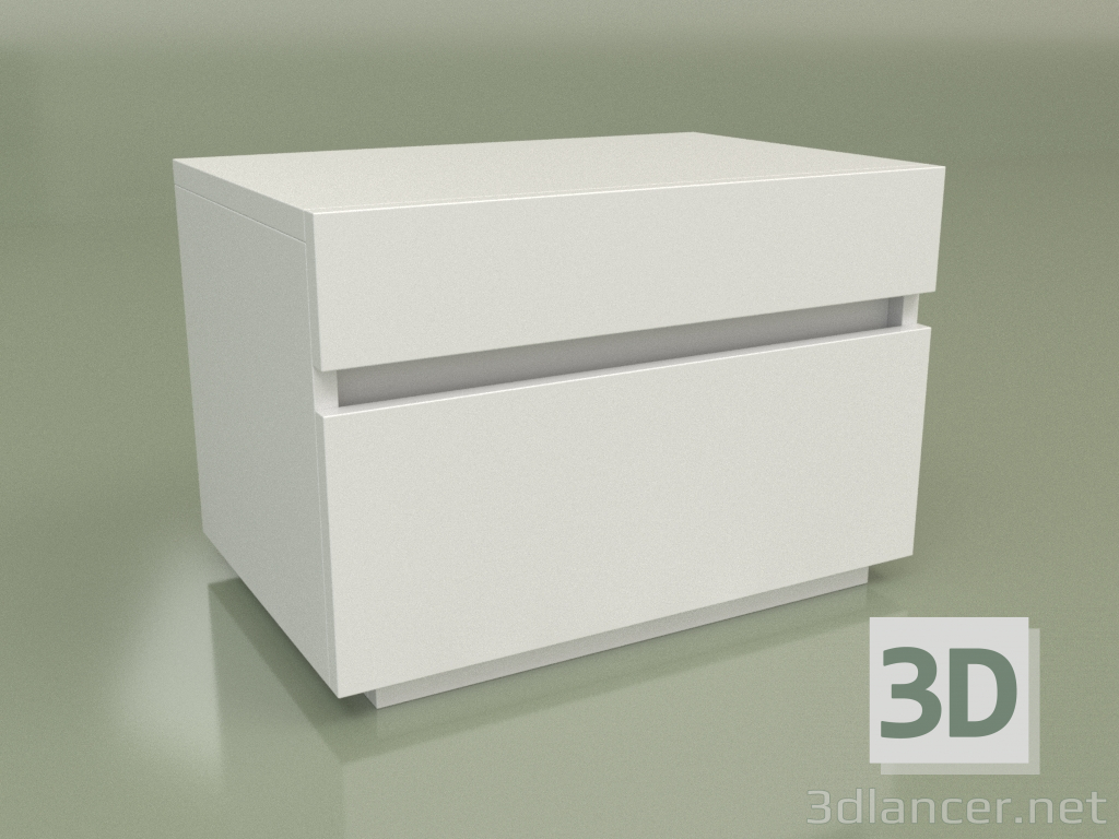 modello 3D Comodino Mn 200 (Bianco) - anteprima