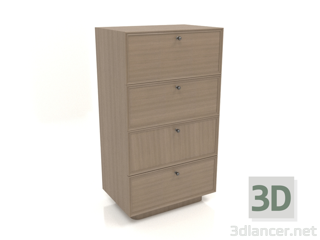 3d model Chest of drawers TM 15 (604x400x1074, wood grey) - preview