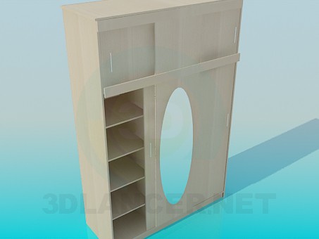 modelo 3D Armario con un estante superior para pasillo - escuchar modelo 3D Armario con un estante superior para pasillo - escuchar