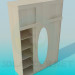3d model Wardrobe with an upper shelf for hallway - preview