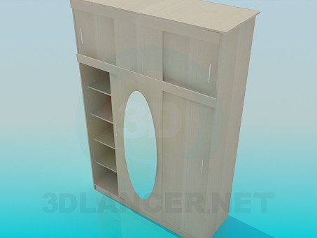 modelo 3D Armario con un estante superior para pasillo - escuchar modelo 3D Armario con un estante superior para pasillo - escuchar