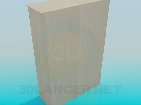 modelo 3D Armario con un estante superior para pasillo - escuchar modelo 3D Armario con un estante superior para pasillo - escuchar