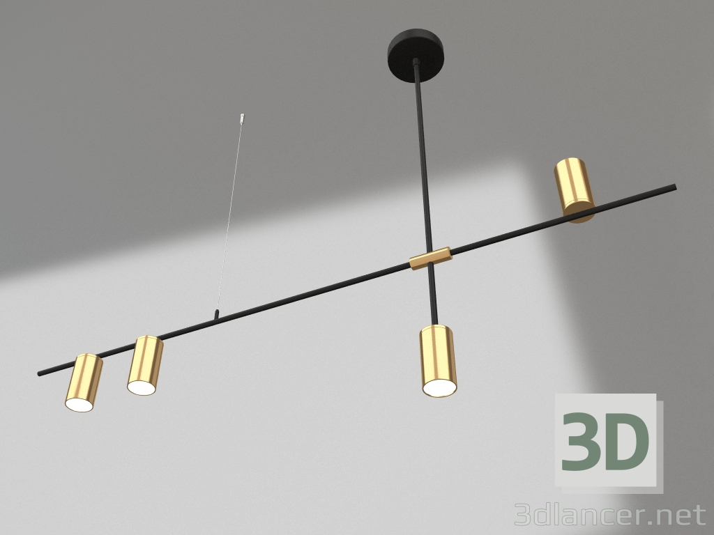 3D modeli Avize Riya siyah, bronz (07621-4.20) - önizleme