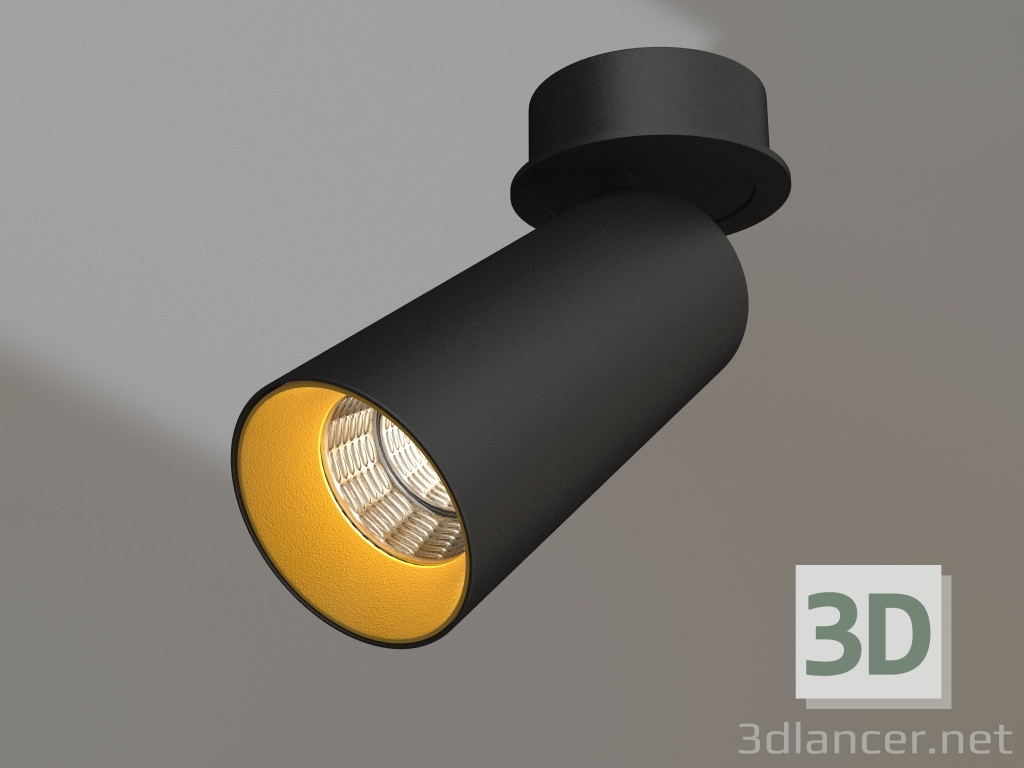 modello 3D Lampada SP-POLO-BUILT-R65-8W Warm3000 (BK-GD, 40°) - anteprima