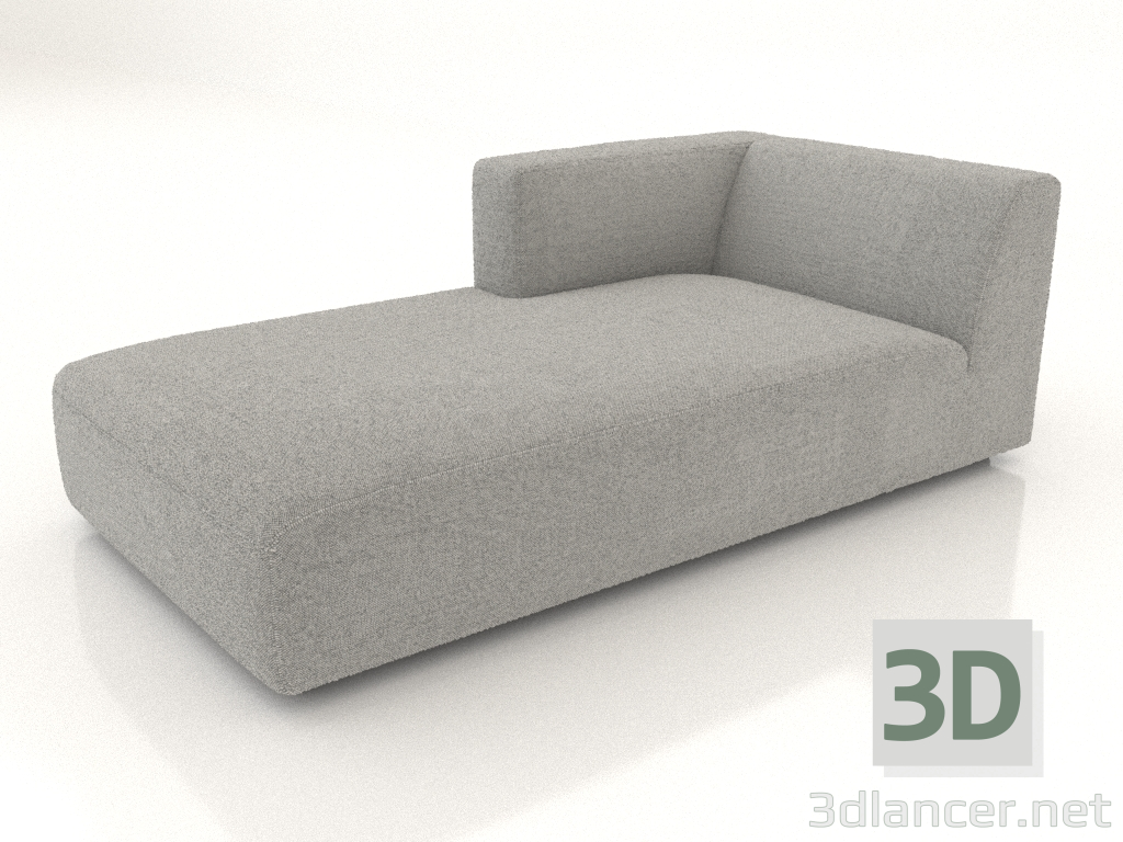3d model Chaise longue (L) 83x195 with an armrest on the left - preview