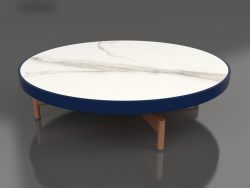 Round coffee table Ø90x22 (Night blue, DEKTON Aura)