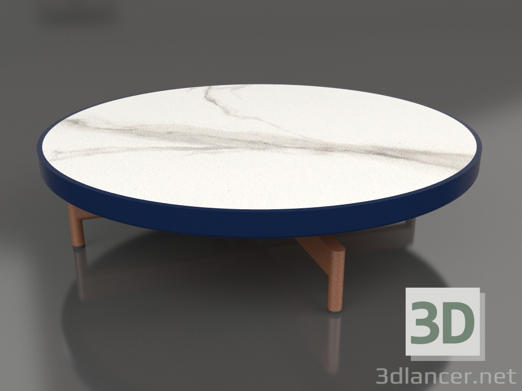 modello 3D Tavolino rotondo Ø90x22 (Blu notte, DEKTON Aura) - anteprima