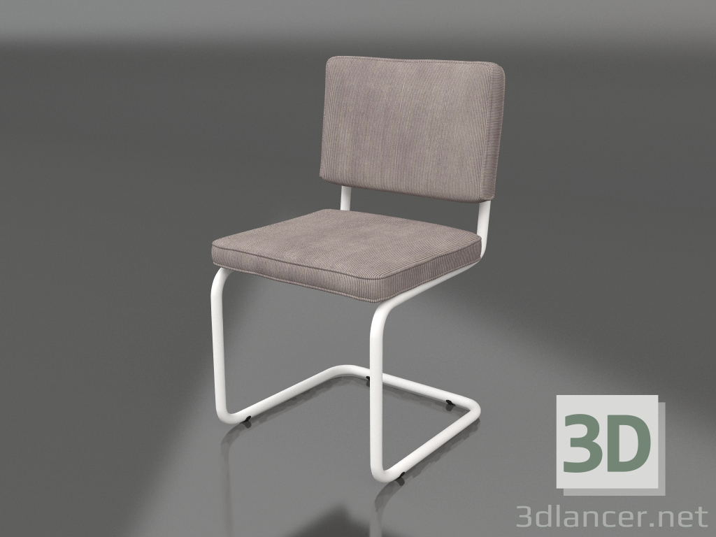 3D modeli Ridge Rib Fırçalı Sandalye (Soğuk Gri) - önizleme