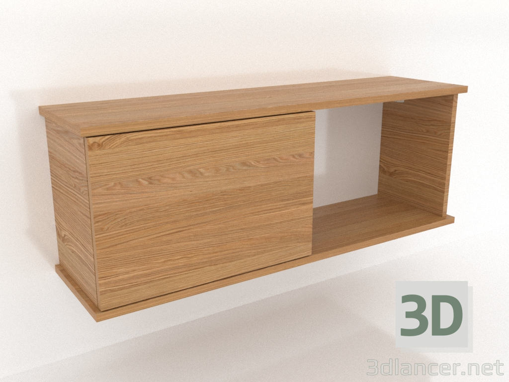 modèle 3D Étagère suspendue SHELF (avec 1 section ouverte à droite) 1000 mm (chêne naturel) - preview