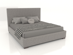 Lit double avec tête de lit moelleuse Modène