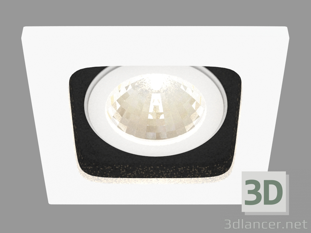 Modelo 3d Recesso luminária LED (DL18614_01WW-SQ White_Black) - preview