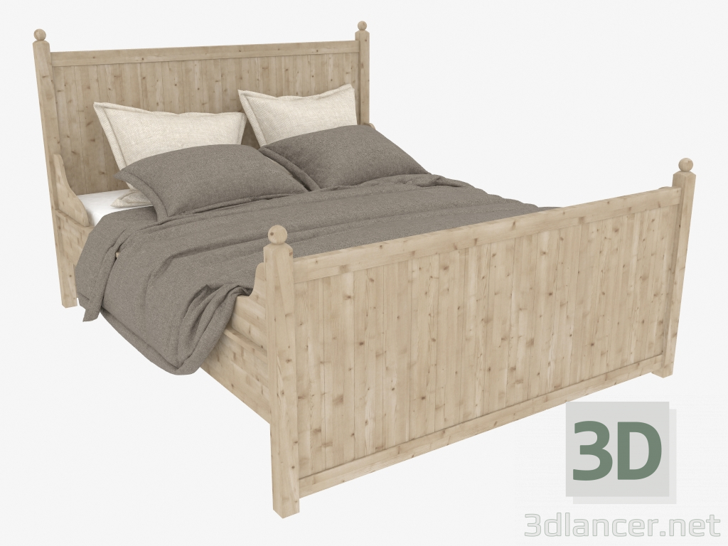 3d model Double bed Gourdal (209x173) - preview