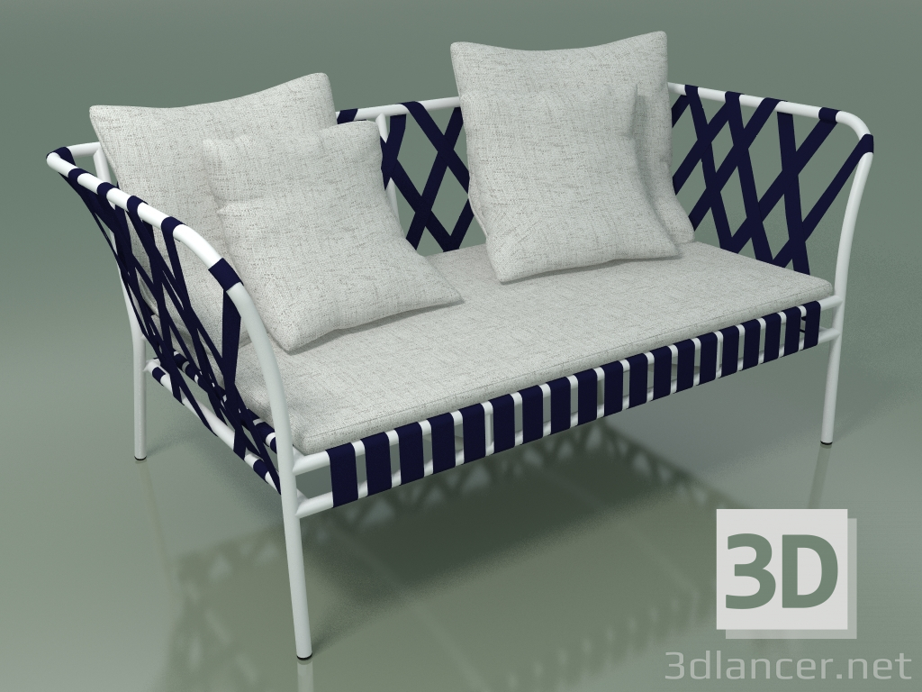 3d model Outdoor sofa InOut (852, White Lacquered Aluminum) - preview