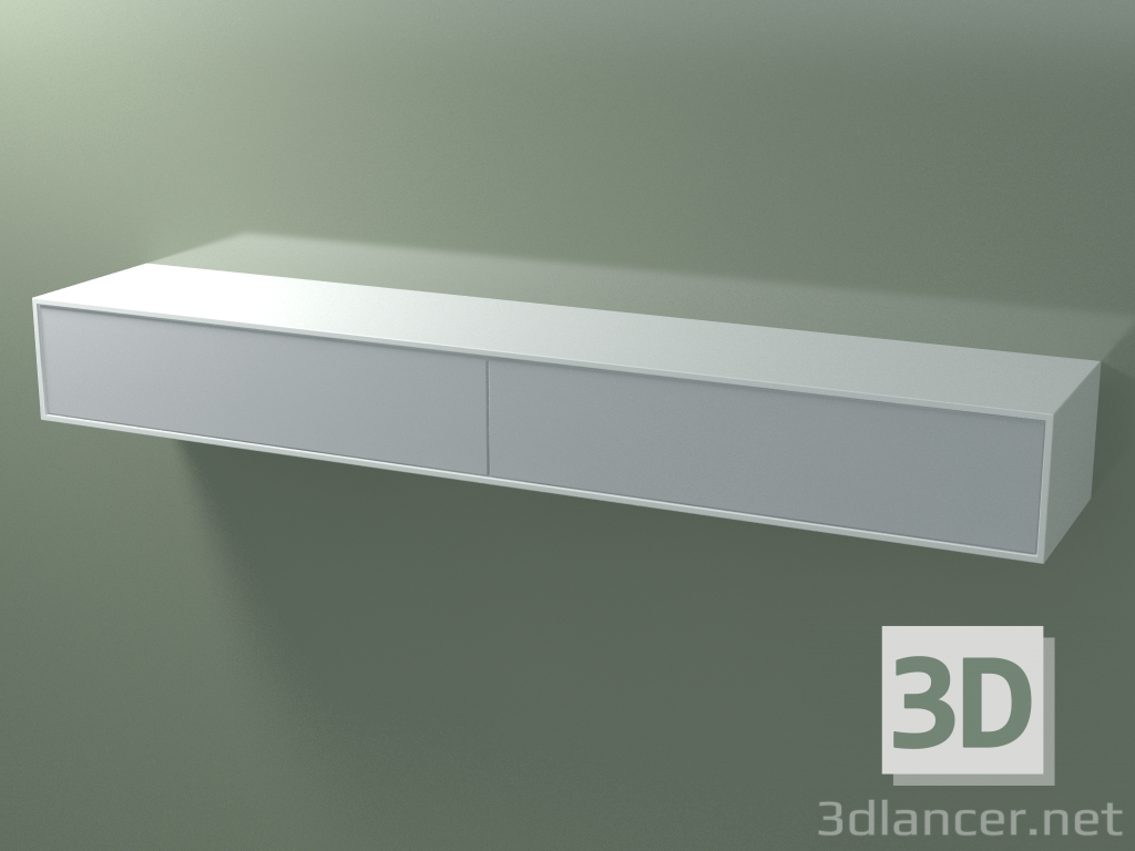 3D Modell Doppelbox (8AUGAА02, Gletscherweiß C01, HPL P03, L 192, P 36, H 24 cm) - Vorschau