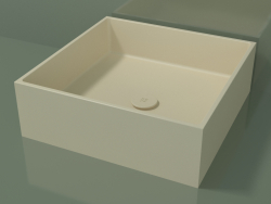 Countertop washbasin (01UN21301, Bone C39, L 48, P 48, H 16 cm)