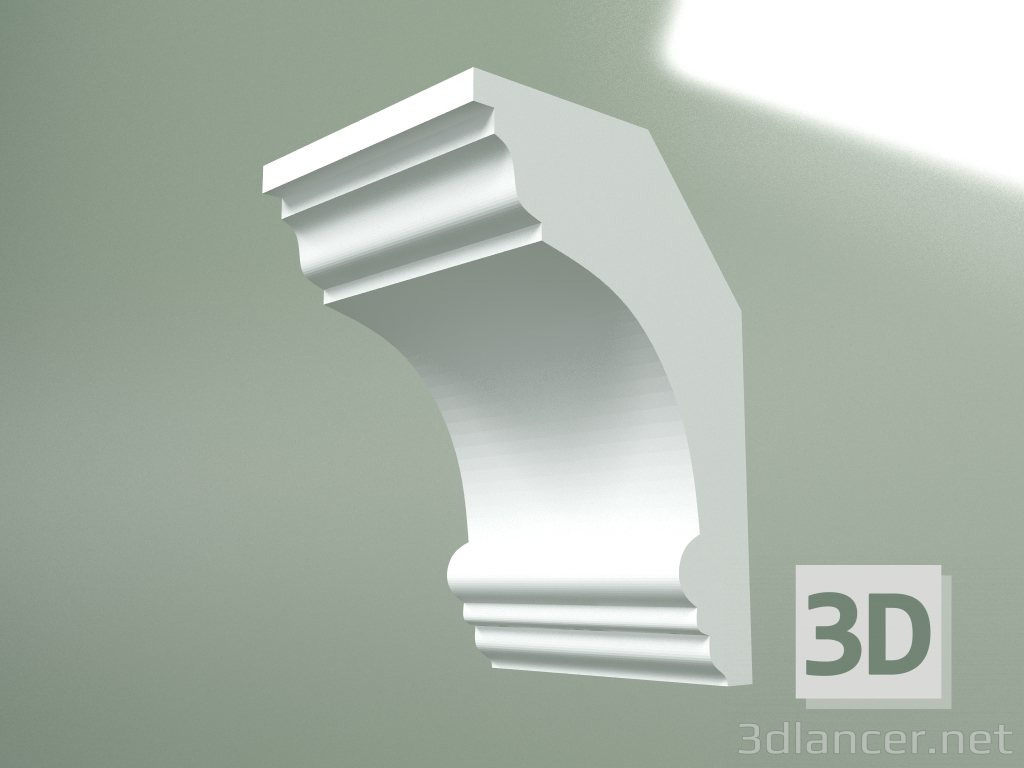 modèle 3D Corniche en plâtre (socle de plafond) KT015 - preview