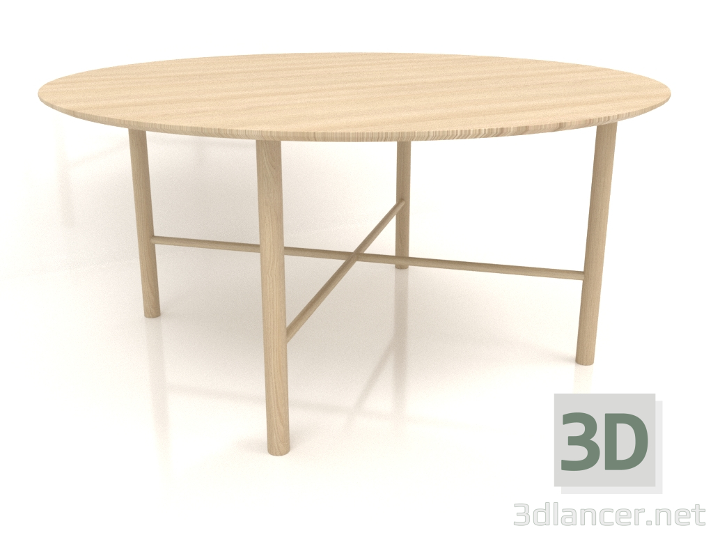 3d model Dining table DT 02 (option 2) (D=1600x750, wood white) - preview
