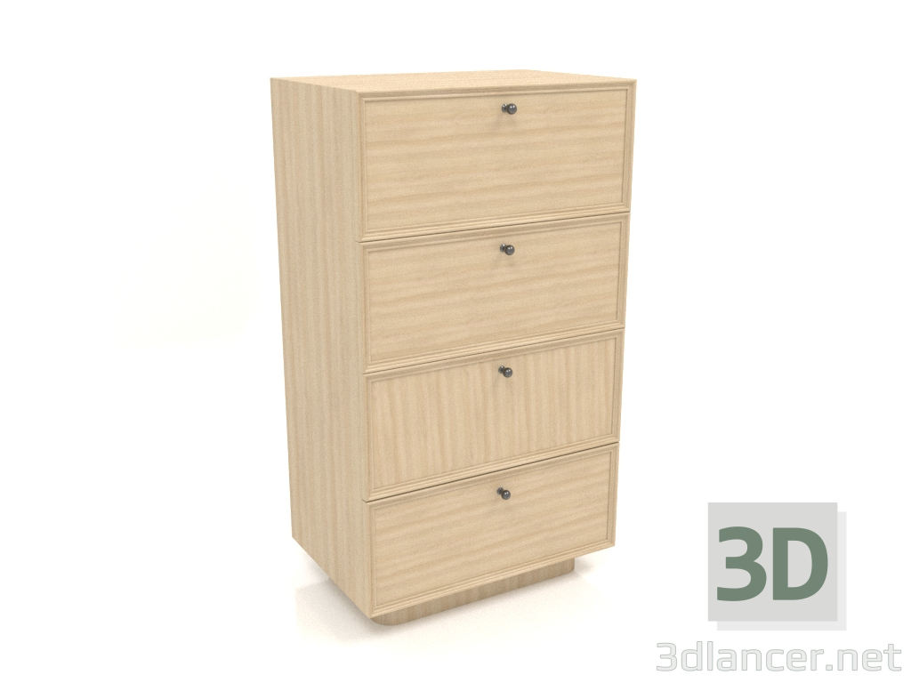 3d model Chest of drawers TM 15 (604x400x1074, wood white) - preview