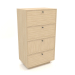 3d model Chest of drawers TM 15 (604x400x1074, wood white) - preview