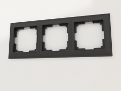 Fiore Rahmen für 3 Pfosten (schwarz matt)